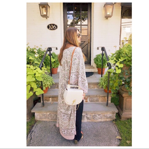 FREE PEOPLE BOHO KIMONO FLOWY CARDIGAN CAPE A2C - Picture 7 of 15